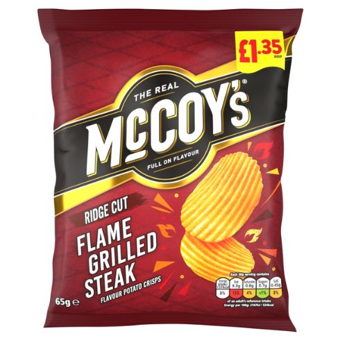 MCCOY'S FLAME GRILLED STEAK PMP £1.35 65G