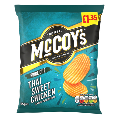 MCCOY'S THAI SWEET CHICKEN CRISPS PMP £1.35 65G