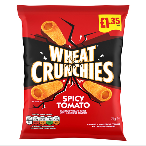 WHEAT CRUNCHIES SPICY TOMATO PMP £1.35 70G