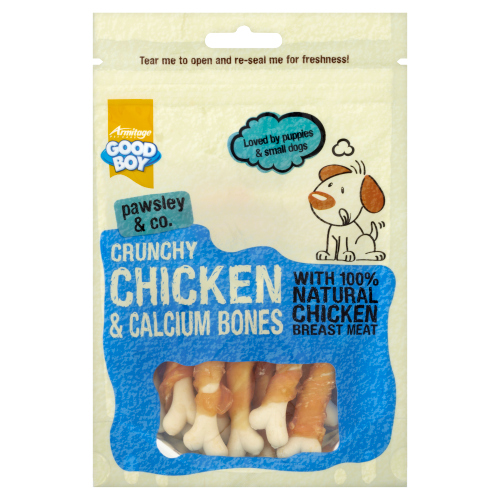 GOOD BOY PAWSLEY & CO. CRUNCHY CHICKEN & CALCIUM BONES 100G