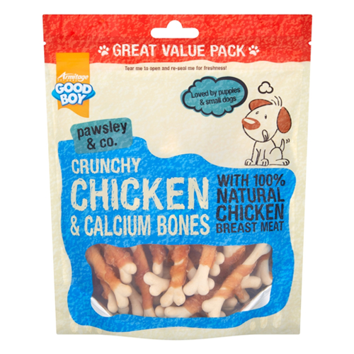 GOOD BOY PAWSLEY & CO. CRUNCHY CHICKEN & CALCIUM BONES 350G