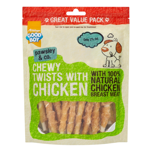 GOOD BOY PAWSLEY & CO. CHEWY TWISTS WITH CHICKEN 320G