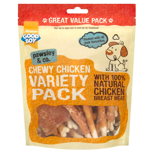 GOOD BOY PAWSLEY & CO CHEWY CHICKEN VARIETY PACK 320G