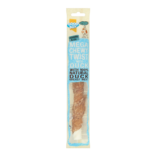 GOOD BOY PAWSLEY & CO. MEGA CHEWY TWIST WITH DUCK 70G