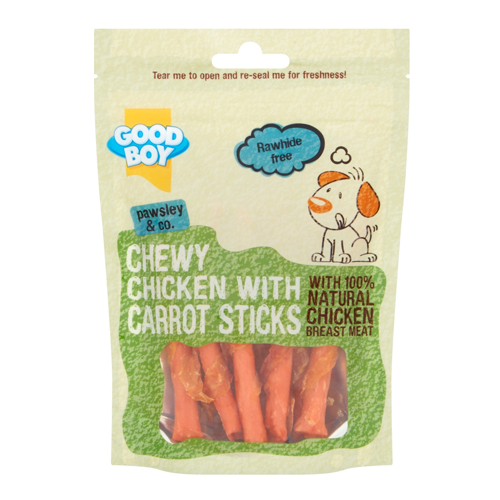 GOOD BOY PAWSLEY & CO. CHEWY CHICKEN WITH CARROT STICKS 90G