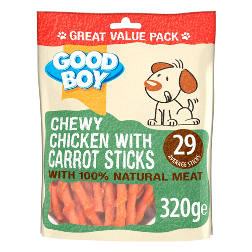 GOOD BOY PAWSLEY & CO. CHEWY CHICKEN WITH CARROT STICKS 320G