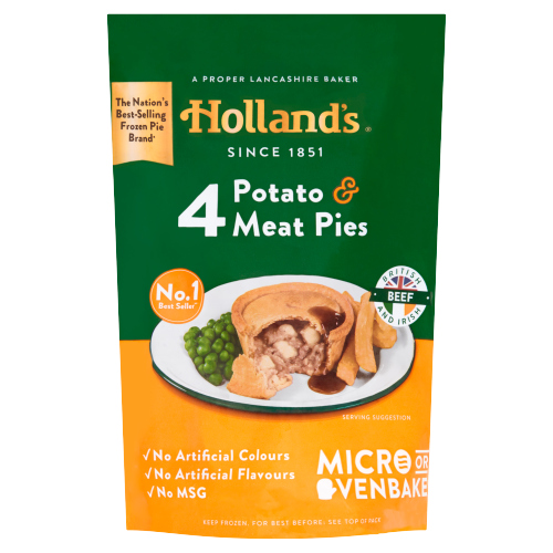 HOLLAND'S 4 POTATO & MEAT PIES 4PK