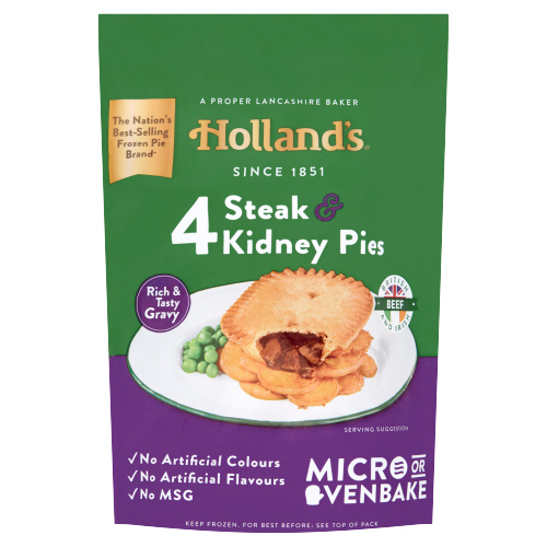 HOLLAND'S 4 STEAK & KIDNEY PIES 4PK