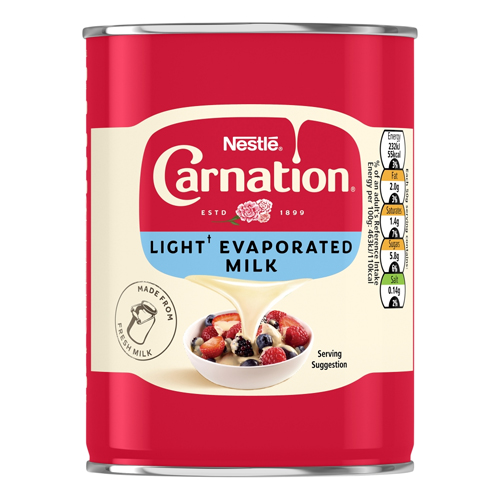 CARNATION EVAPORATED MILK LIGHT 410G