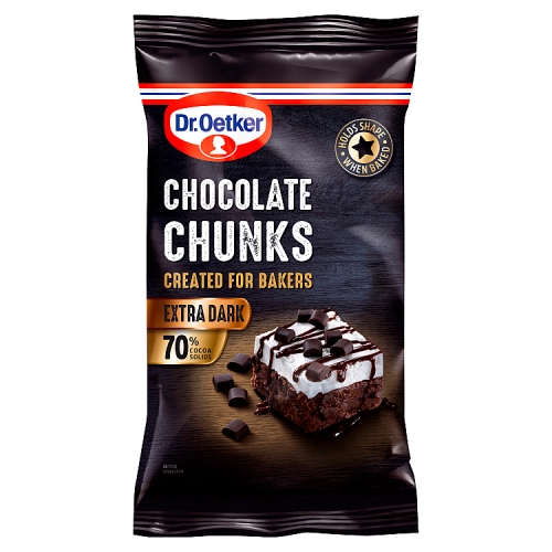 DR.OETKER EXTRA DARK CHOCOLATE CHUNKS 100G