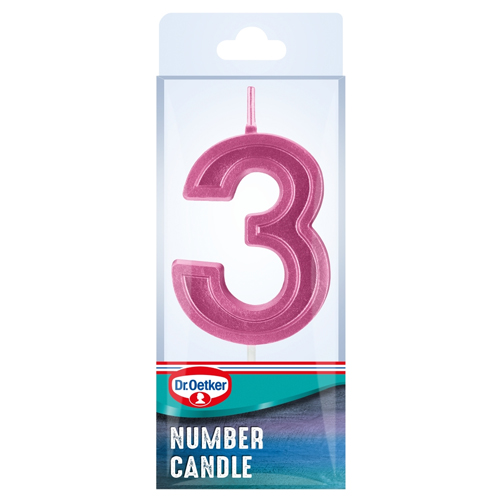 DR.OETKER NUMBER THREE CANDLE 5G