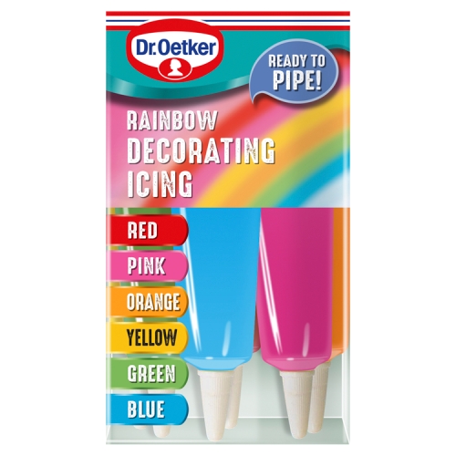 DR.OETKER RAINBOW DECORATION ICING 6PK 19G