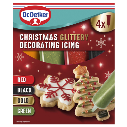 DR.OETKER CHRISTMAS GLITTERY DECORATING ICING 76G