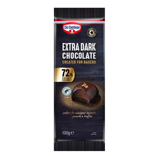 DR.OETKER EXTRA DARK 72% CHOCOLATE BAR 100G