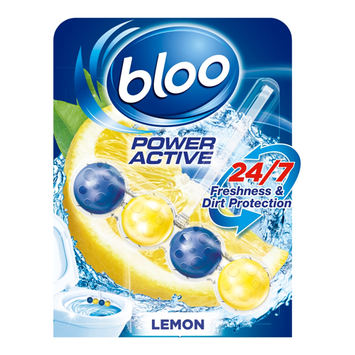 BLOO POWER ACTIVE LEMON TOILET RIM BLOCK 50G