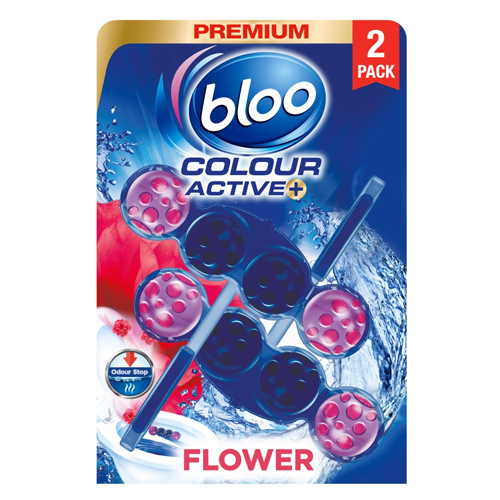 BLOO COLOUR ACTIVE+ FLOWERS RIM BLOCKS 2PK 50G