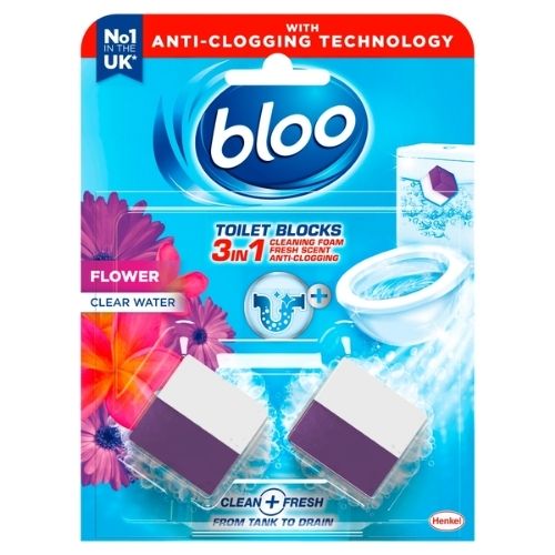BLOO 2IN1 IN-CISTERN TOILET BLOCKS FLOWERS 2PK 50G (100G)