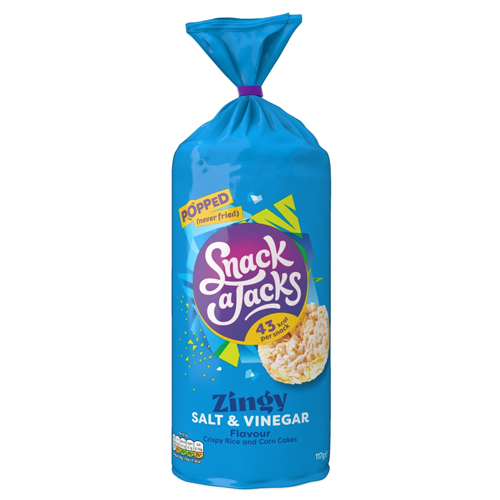 SNACK A JACKS SALT & VINEGAR RICE CAKES 117G