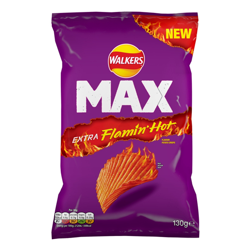 WALKERS MAX EXTRA FLAMIN' HOT BAG 130G