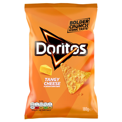 DORITOS TANGY CHEESE FLAVOUR CORN CHIPS 180G
