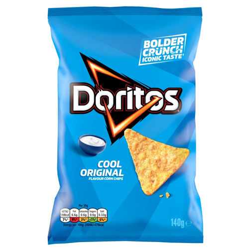 DORITOS COOL ORIGINAL TORTILLA CHIPS SHARING BAG 12X 140G