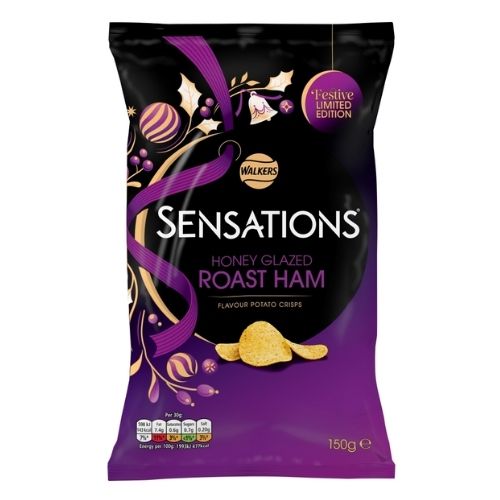 WALKERS SENSATIONS HONEY GLAZED HAM SHARING BAG CRISPS 150G