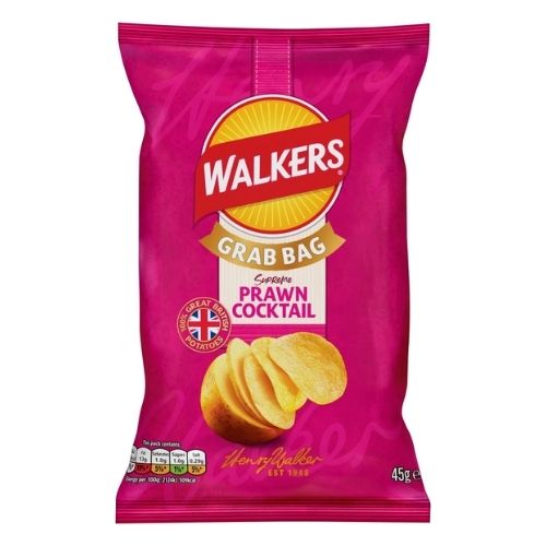 WALKERS CRISPS PRAWN COCKTAIL 45G
