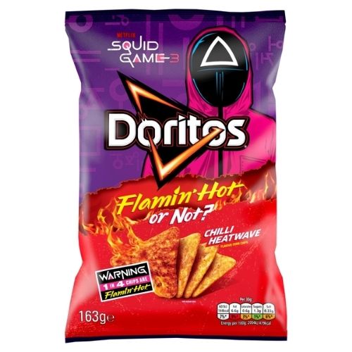 DORITOS FLAMIN HOT & CHILLI HEATWAVE SQUID GAMES 163G