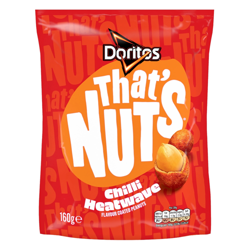 THAT’S NUTS DORITOS CHILLI HEATWAVE SHARING COATED PEANUTS 160G