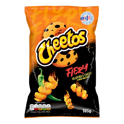 CHEETOS FIERY JALAPENO & CHEESE SHARING CRISPS 105G