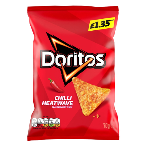 DORITOS CHILLI HEATWAVE PMP £1.35 70G