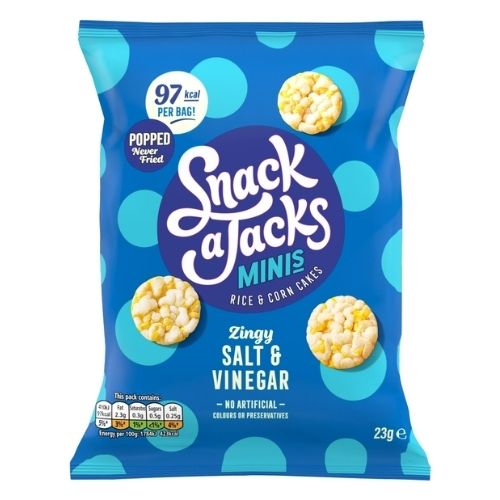 SNACK A JACKS SALT & VINEGAR RICE CAKES CRISPS 23G