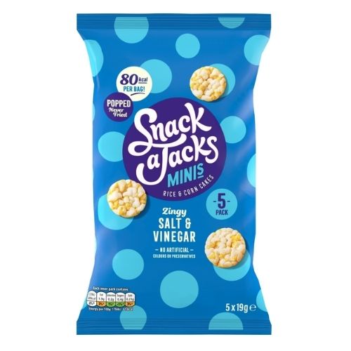SNACK A JACKS SALT & VINEGAR RICE CAKES 5PK 19G