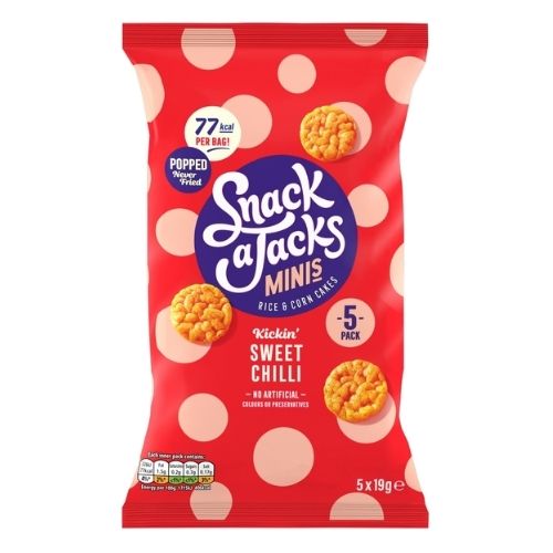 SNACK A JACKS SWEET CHILLI RICE CAKES 5PK 19G