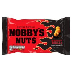 NOBBY'S NUTS SWEET CHILLI FLAVOUR COATED PEANUTS 40G