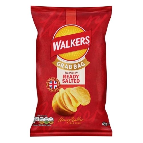 WALKERS READY SALTED CRISPS 45G