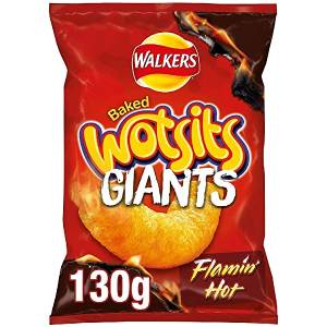 WALKERS WOTSITS CRUNCHY REALLY CHEESY SNACKS 140G