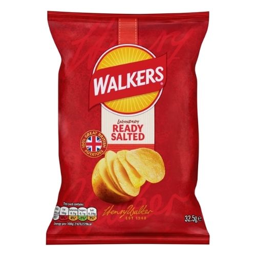 WALKERS READY SALTED CRISPS 32.5G