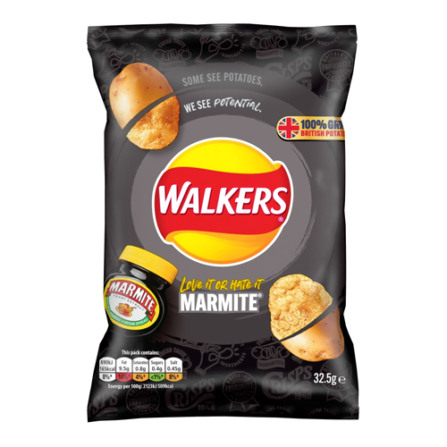 WALKERS MARMITE CRISPS 32.5G