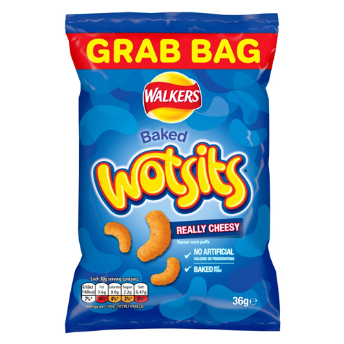 WALKERS WOTSITS REALLY CHEESY SNACKS 36G