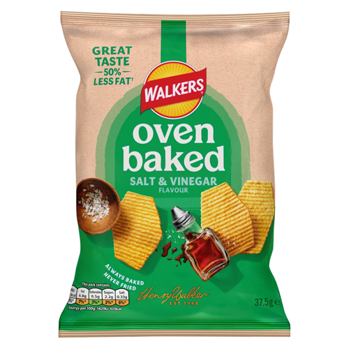 WALKERS BAKED SALT & VINEGAR SNACKS CRISPS 37.5G