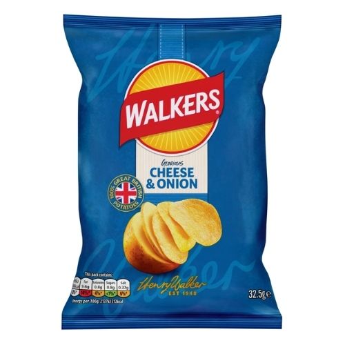 WALKERS CHEESE & ONION CRISPS 32.5G