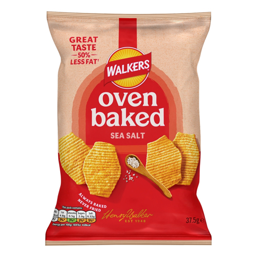 WALKERS BAKED SEA SALT SNACKS CRISPS 37.5G