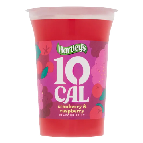 HARTLEY'S 10 CAL CRANBERRY & RASPBERRY RTE JELLY 175G