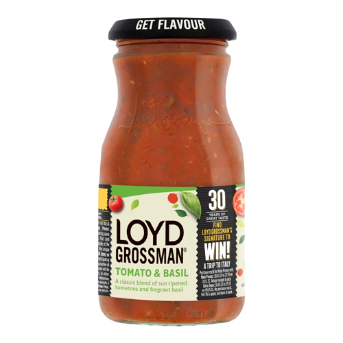 LOYD GROSSMAN TOMATO & BASIL SAUCE 350G