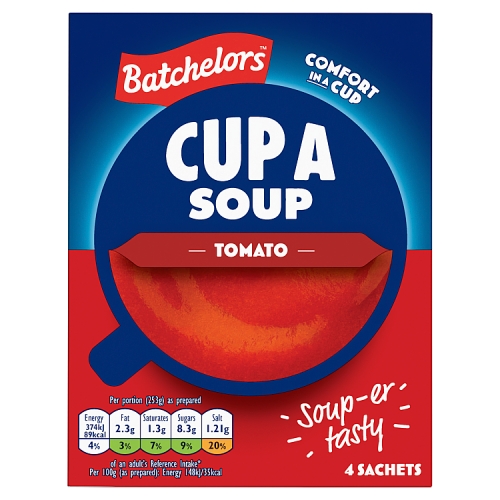 BATCHELORS CUP A SOUP TOMATO 4 SACHETS 93G