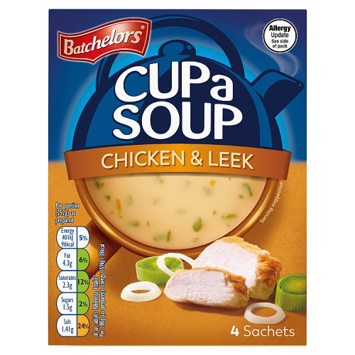 BATCHELORS CUP A SOUP CHICKEN & LEEK 4 SACHETS 86G