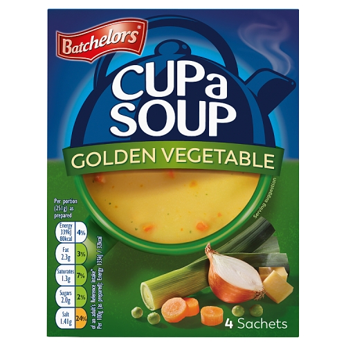 BATCHELORS CUP A SOUP GOLDEN VEGETABLE 4 SACHETS 82G