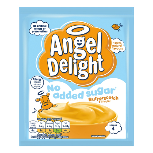 ANGEL DELIGHT BUTTERSCOTCH NO ADDED SUGAR INSTANT DESSERT 47G