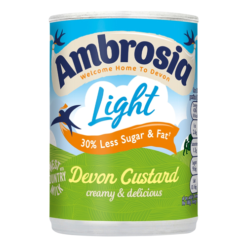 AMBROSIA LIGHT DEVON CUSTARD 12X 400G